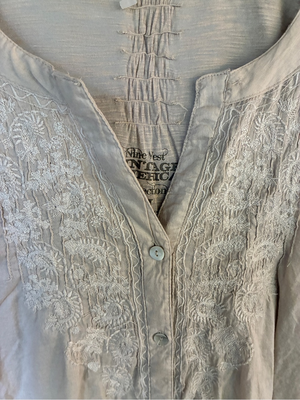 Nine West Light Beige Tee - Picture 6 of 6